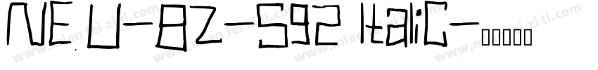 NEU-BZ-S92 ltalic字体转换